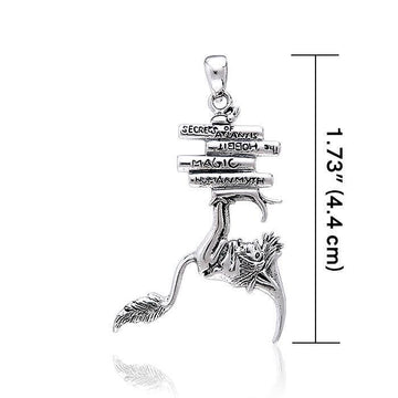 Amy Brown Goblin Bookworm ~ Sterling Silver Jewelry Pendant TP1662 - Jewelry